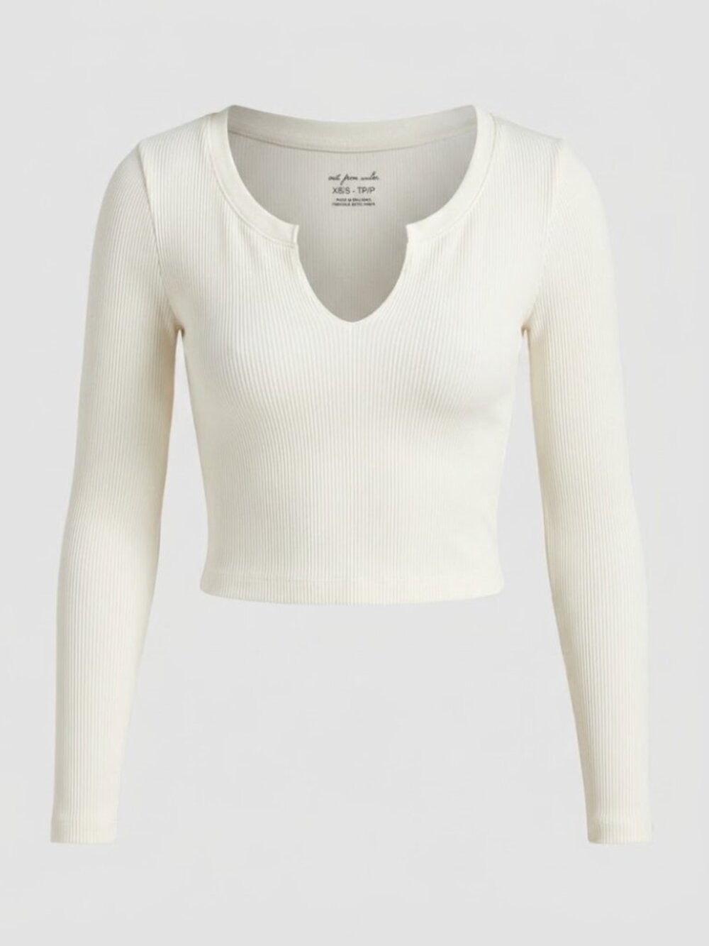 ✨ Out From Under (Urban Outfitters) Ribbed Notch Neck Long Sleeve Top ✨